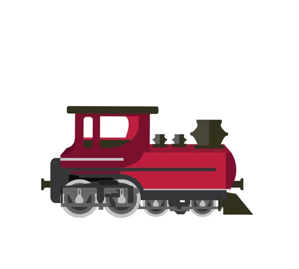 老蒸汽机车图标 — 图库矢量图片