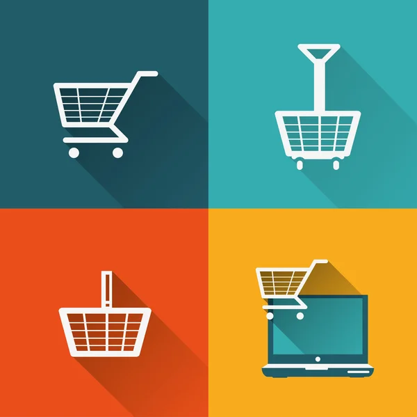 Shopping cart icons — Stock Vector