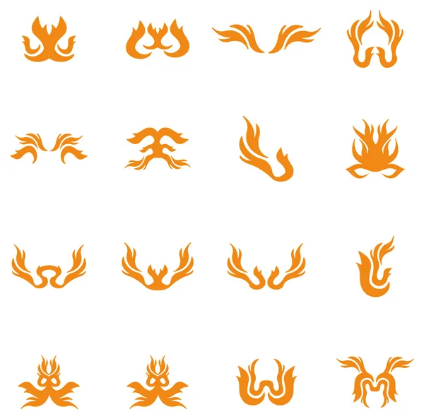 Flame elements — Stock Vector