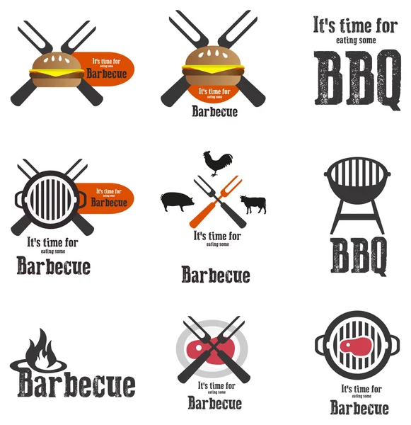 Iconos de barbacoa — Vector de stock