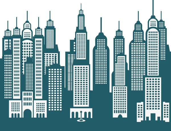 Edificios urbanos — Vector de stock