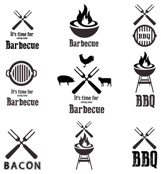 Icônes barbecue — Image vectorielle