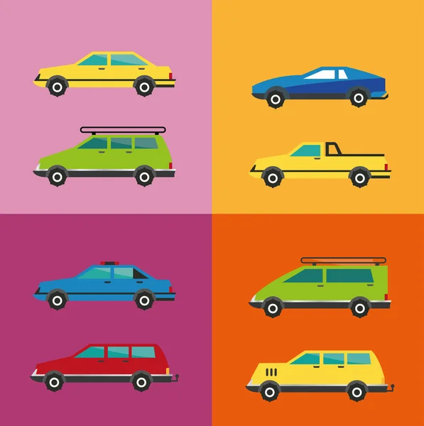 Car icons — Stock Vector