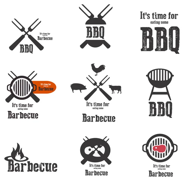 Iconos de barbacoa — Vector de stock