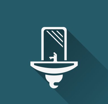 Lavabo ayna simgesiyle