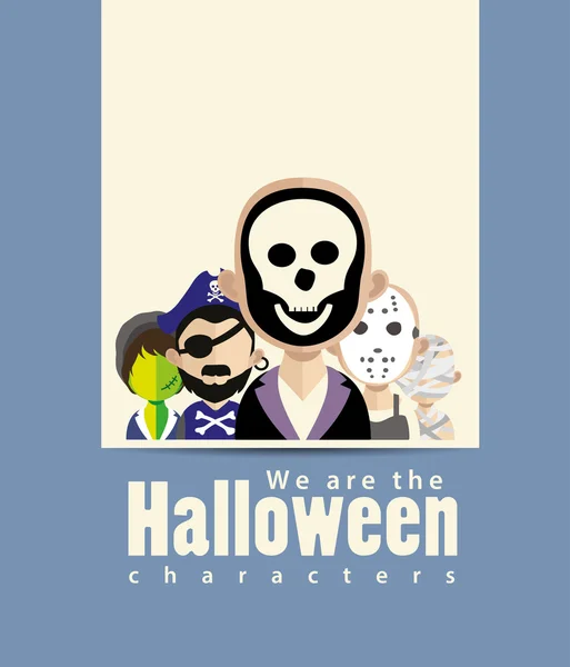 Avatares de Halloween — Vector de stock