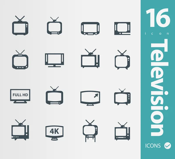Conjunto de iconos de televisión — Vector de stock