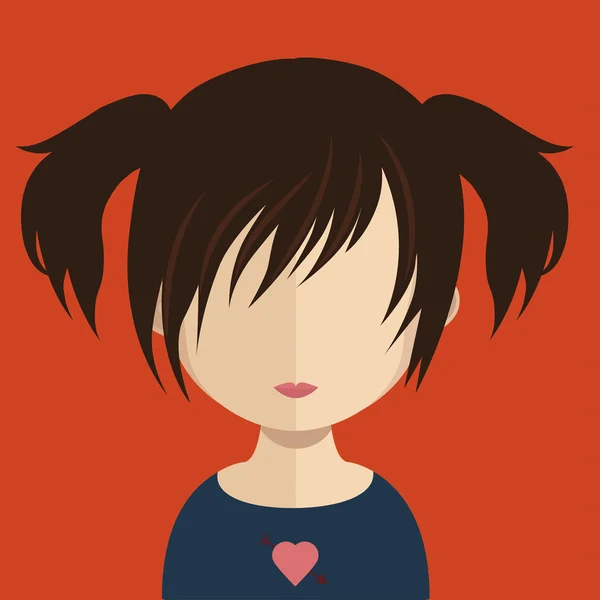 Avatar femenino — Vector de stock