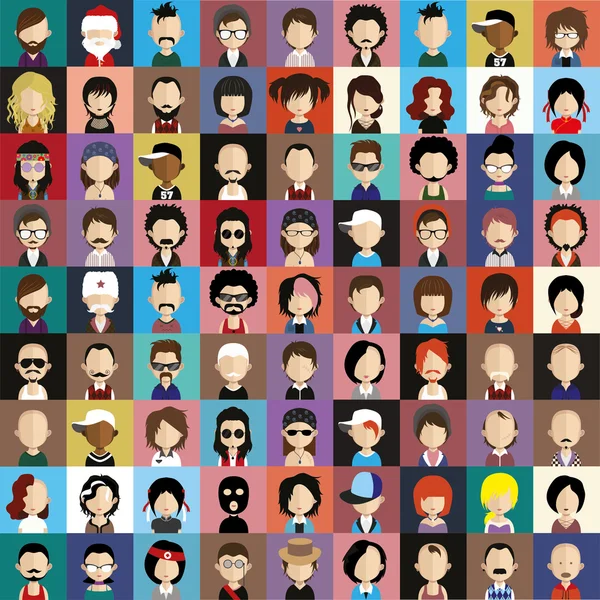 Set di icone avatar — Vettoriale Stock