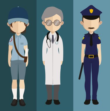 Düz stil insanlar simgeler.