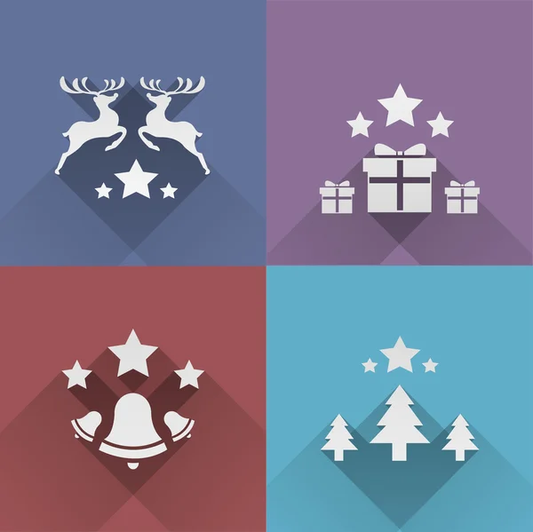 Christmas icons — Stock Vector