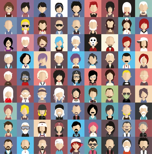 insanların yüzleri simgeler