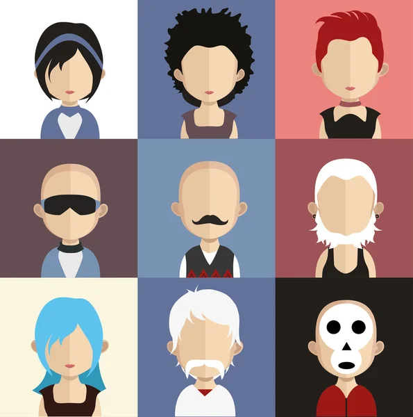People faces icons