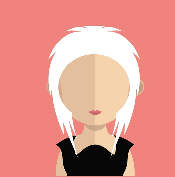 Kadın karakter avatar — Stok Vektör