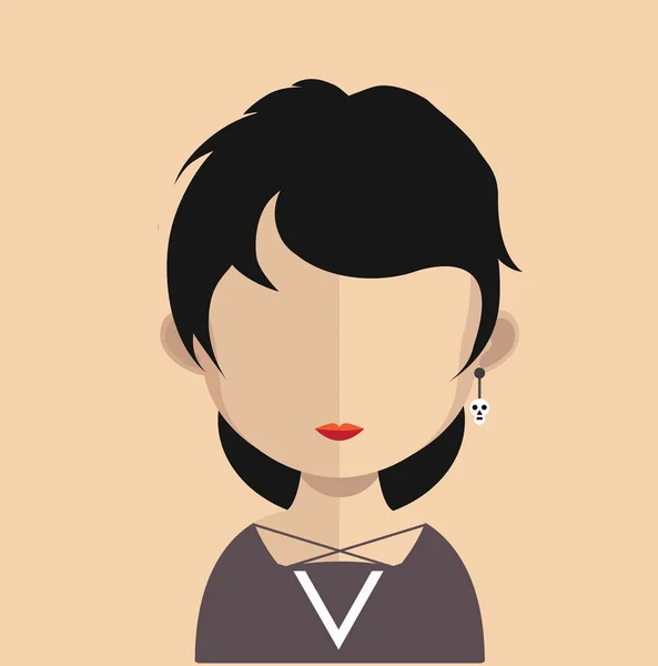 Avatar personnage de femme — Image vectorielle