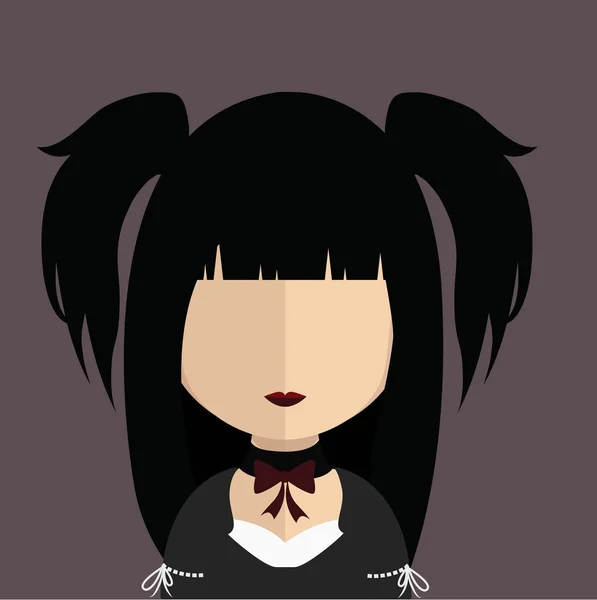 Vrouw teken avatar — Stockvector