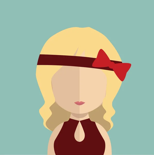 Mulher personagem avatar — Vetor de Stock