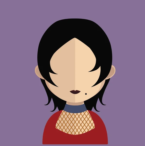 Woman character avatar — Stock Vector