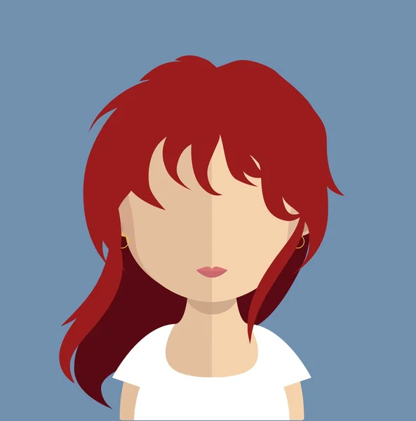 Ženská postava avatar — Stockový vektor