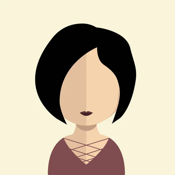 Mulher personagem avatar — Vetor de Stock