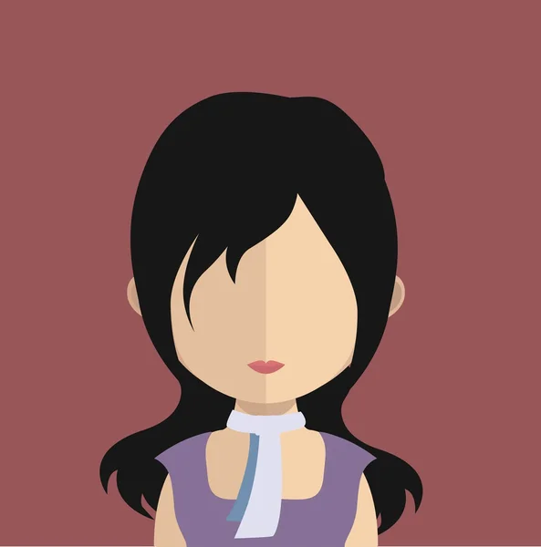 Mujer personaje avatar — Vector de stock