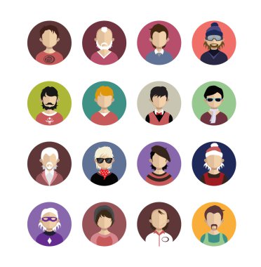 insanların yüzleri simgeler