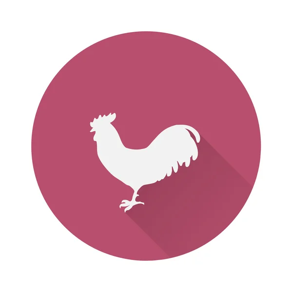 Icono de gallo redondo — Archivo Imágenes Vectoriales