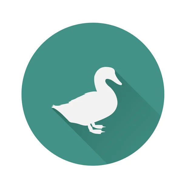 Icono de pato redondo — Vector de stock