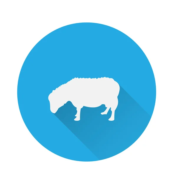 Round Sheep icon — Stock Vector