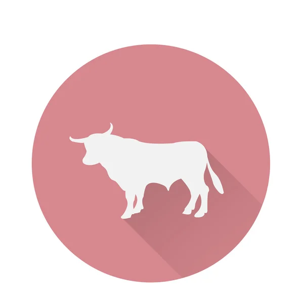 Bull silhouet pictogram — Stockvector