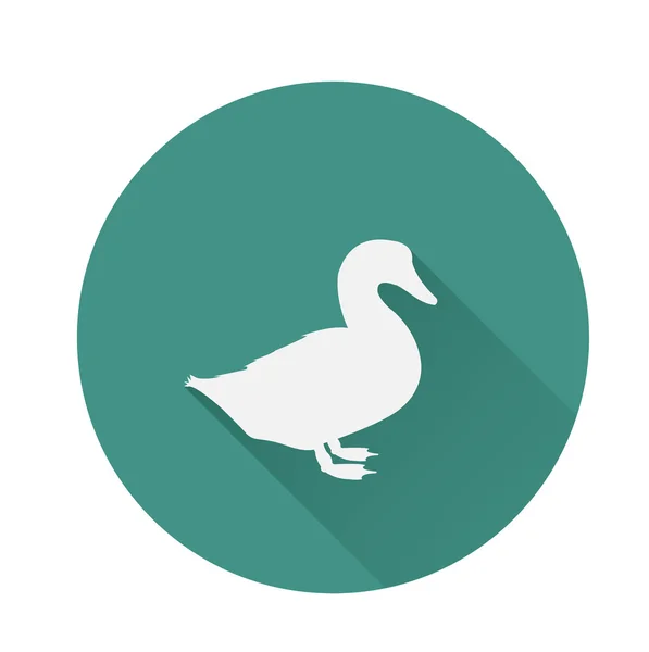 Icône ronde de canard Illustration De Stock