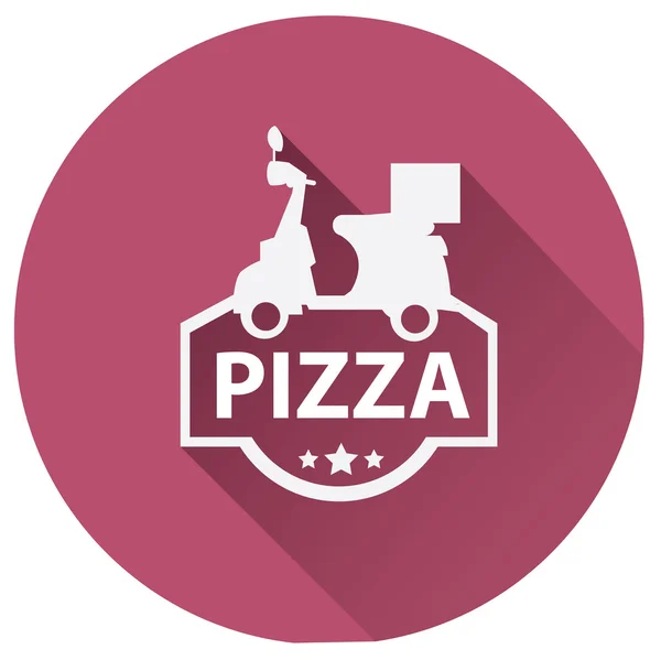 Значок мотора доставки пиццы — стоковый вектор