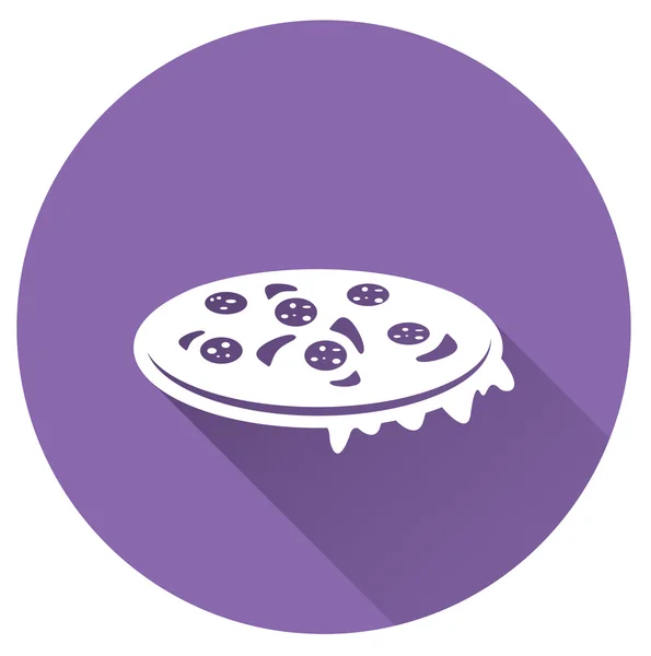 Pizza púrpura icono — Vector de stock