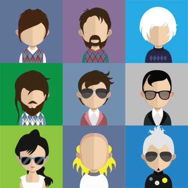 Yüzü olan insanlar simgeler kümesi.