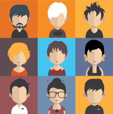 Yüzü olan insanlar simgeler kümesi.