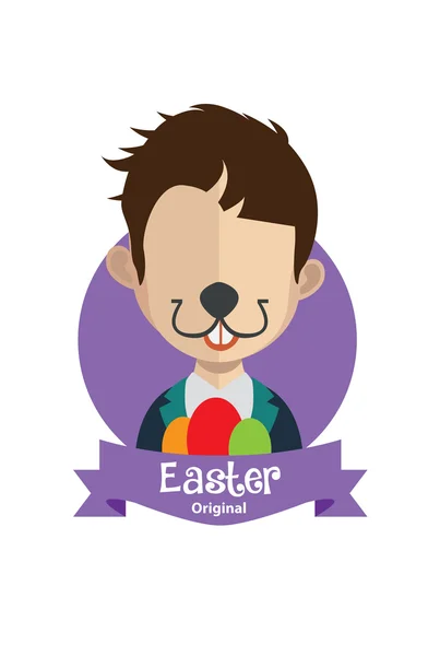 Profilbild für Ostern — Stockvektor