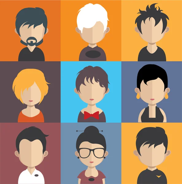 Yüzü olan insanlar simgeler kümesi.