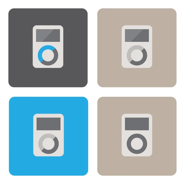 Mp3 player icons — Stock Vector