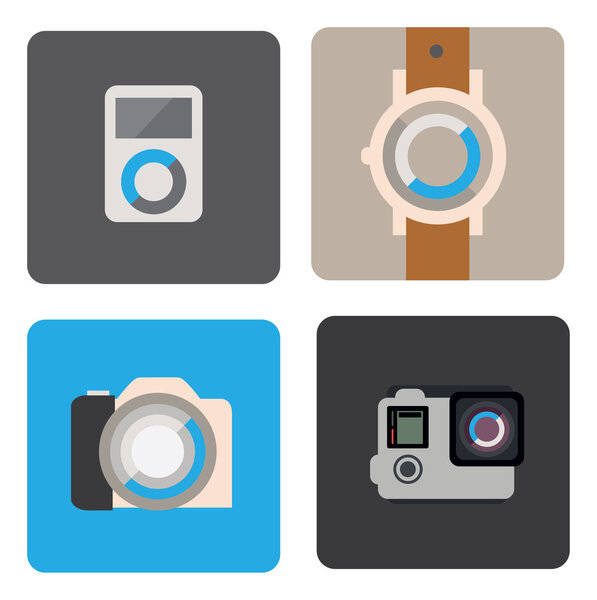 mp3-плеер, часы, камера
