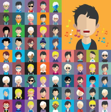 Set of people icons clipart