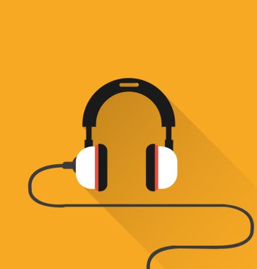 Kulaklık simgesini (uzun gölge)