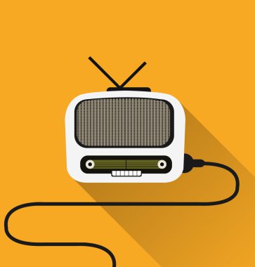 radyo simgesi ( uzun gölge )