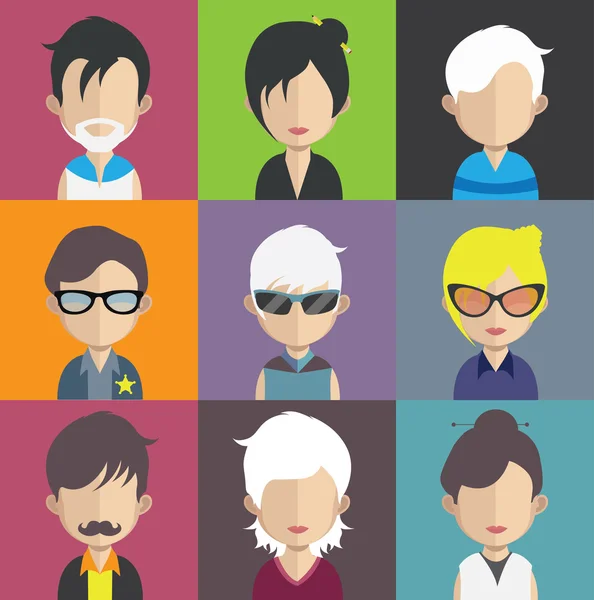 Conjunto de iconos de personas — Vector de stock