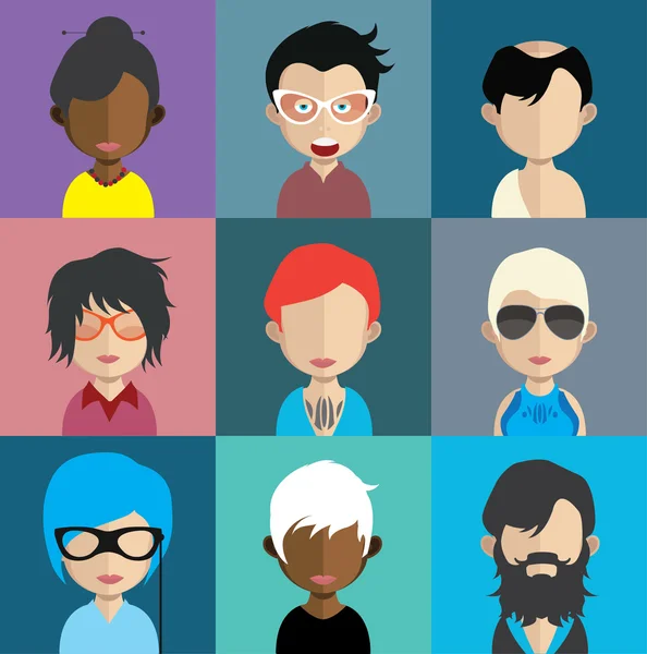 Set of people icons — Stock Vector