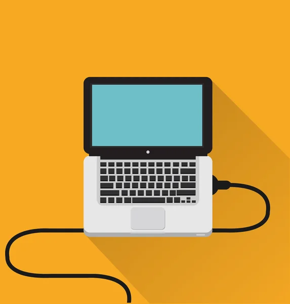 dizüstü bilgisayar simgesi ( uzun gölge )