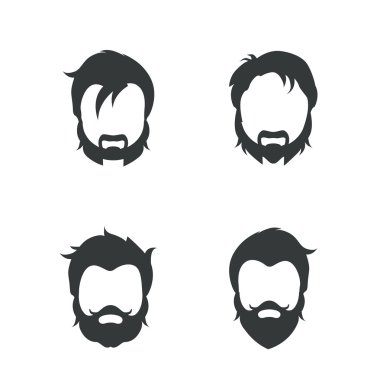 saç, sakal, bıyık tarzı simgeleri