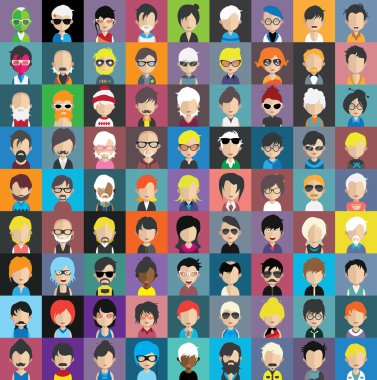 İnsanlar avatar simge kümesi