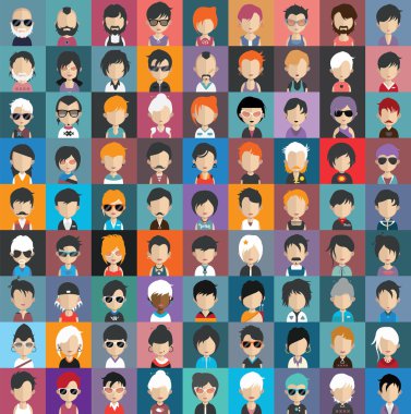 İnsanlar avatar simge kümesi