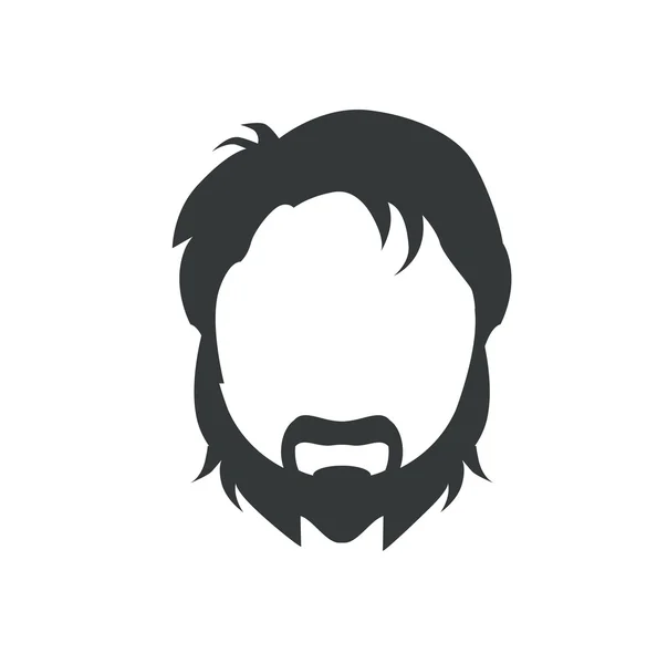 Włosy, broda, wąsy ikona stylu — Wektor stockowy