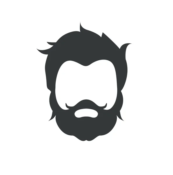 Pelo, barba, bigote icono de estilo — Archivo Imágenes Vectoriales